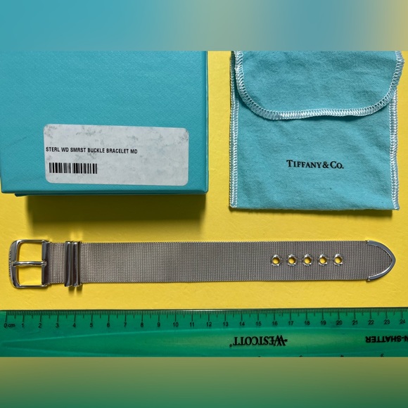 Tiffany & Co. “Somerset”  Sterling Silver Mesh Buckle Bracelet - Picture 3 of 3